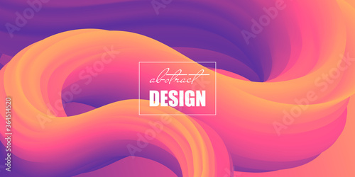 Colorful abstract background with futuristic gradient waves. Trendy illustration for business poster, web banner, landing page or cover