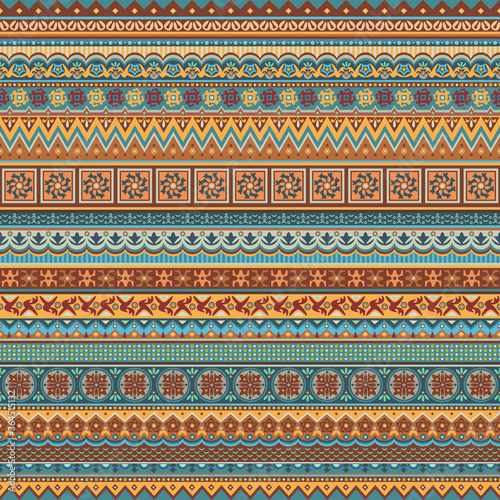 Abstract ethnic stripe pattern, vector background