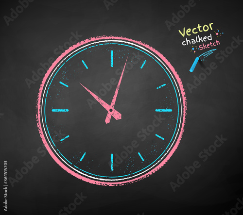 Chalk drawn illustration of clock 