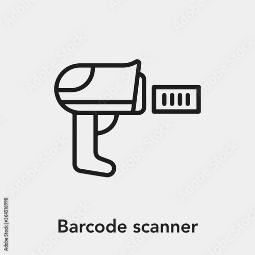 barcode scanner icon vector sign symbol