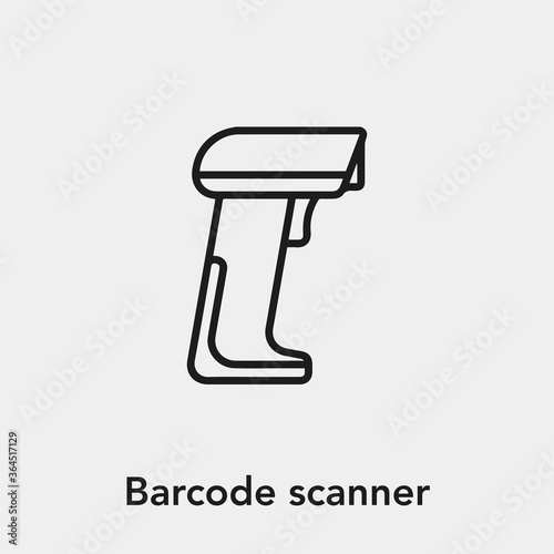 barcode scanner icon vector sign symbol