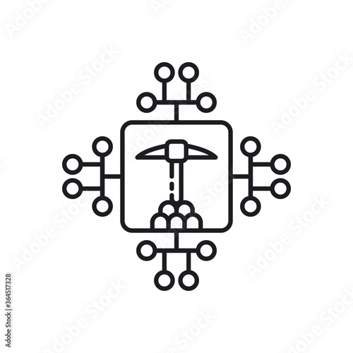 Data mining icon. Vector Illustration