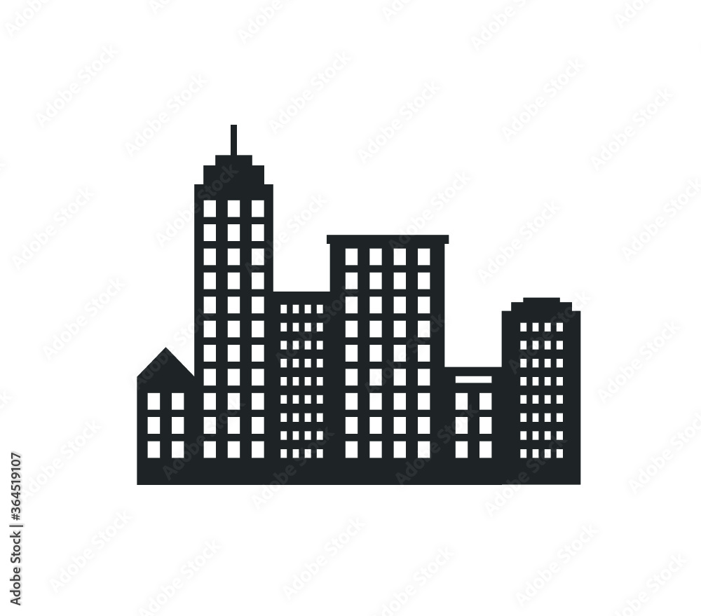 Building icon.  flat building vector. City vector illustration. Architecture icon.  Construction icon. 