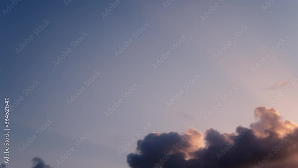Timelapse of the evening sunset sky with clouds Timelapse of the evening sunset sky with clouds