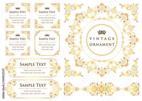 vector set of ornamental design elements
