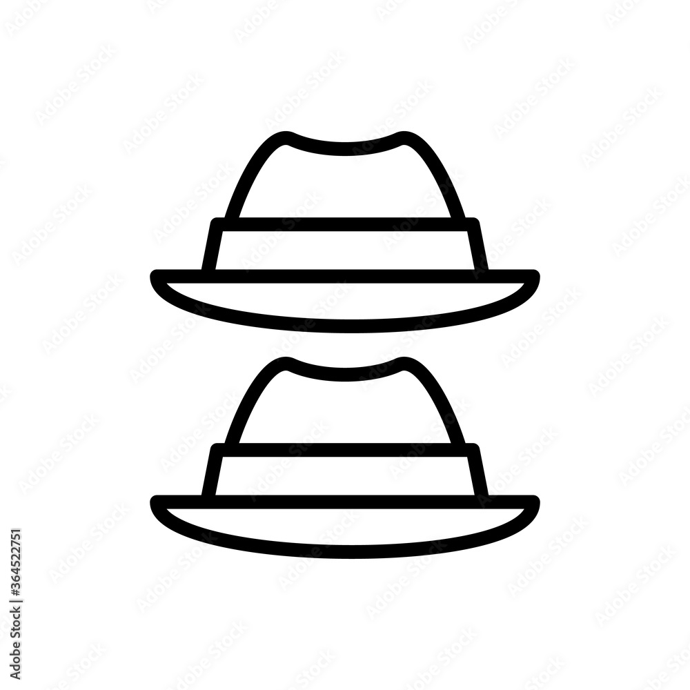 Hat, clothes icon. Simple line, outline vector elements of hipster style icons for ui and ux, website or mobile application Hat, clothes icon. Simple line, outline vector elements of hipster style icons for ui and ux, website or mobile application