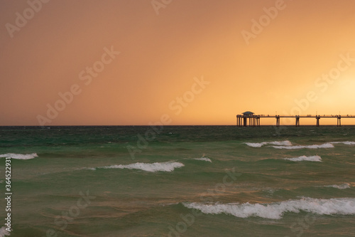 sunset on the pier