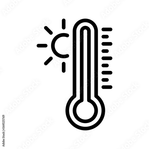 hot temperature icon vector for any purposes.