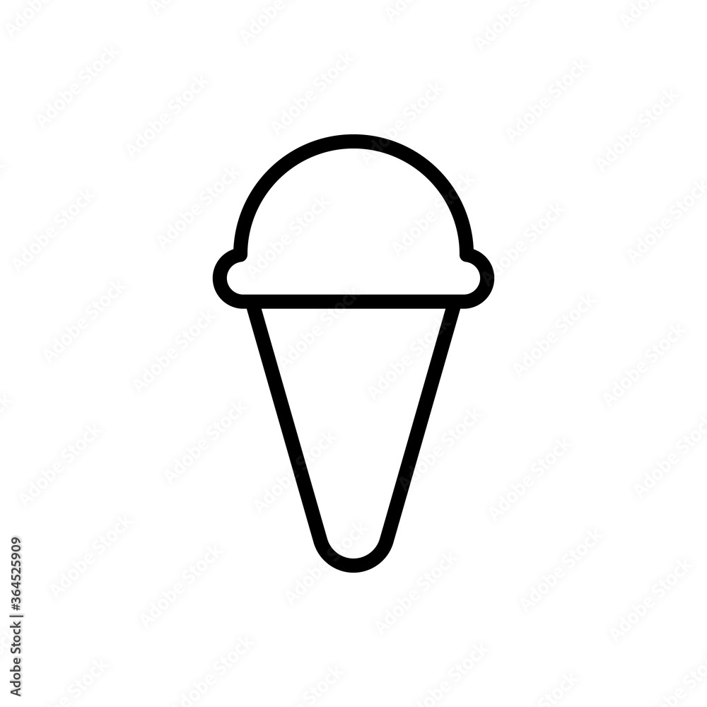 Ice cream, eat icon. Simple line, outline vector elements of vacation icons for ui and ux, website or mobile application Ice cream, eat icon. Simple line, outline vector elements of vacation icons for ui and ux, website or mobile application