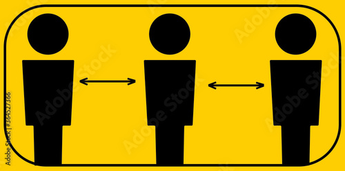Social distancing. keep distance in public society people to protect from COVID-19 coronavirus outbreak spreading concept