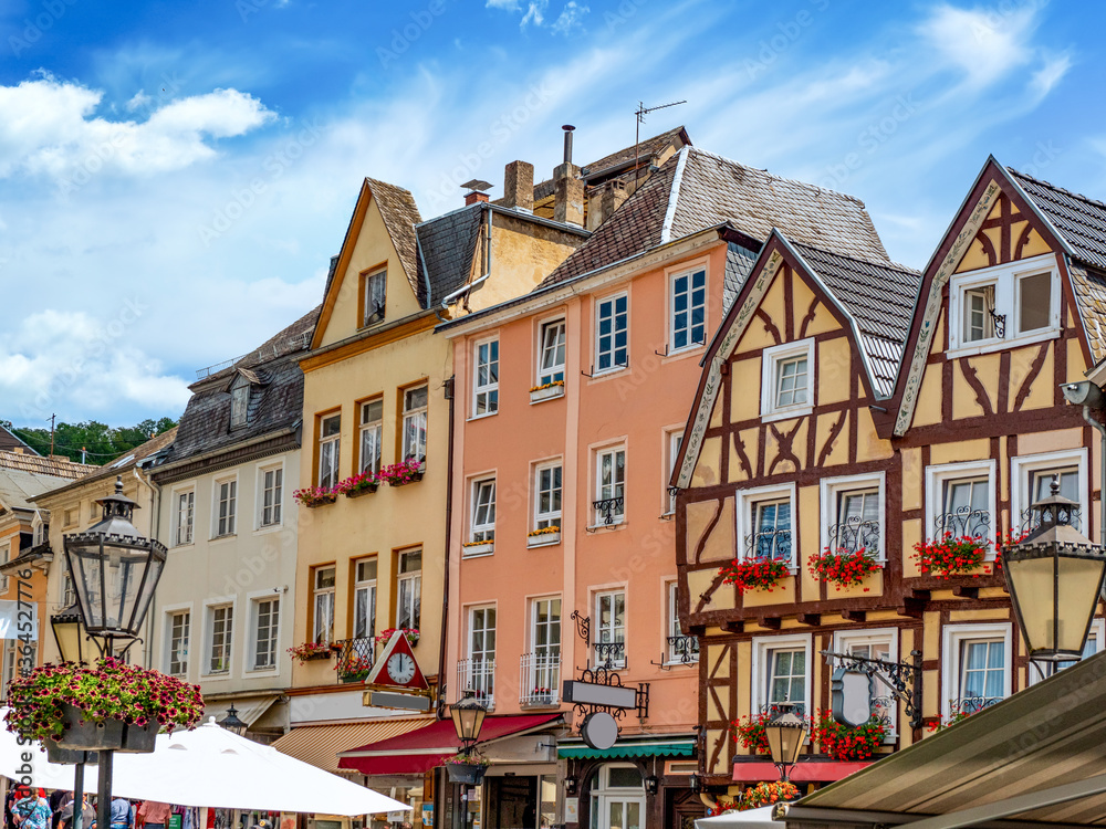 Obraz premium Linz am Rhein, Altstadtszene