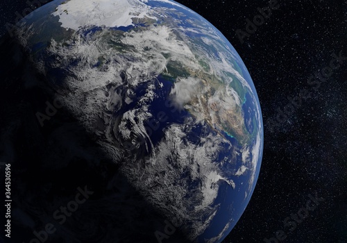 Fototapeta Naklejka Na Ścianę i Meble -  3D Visualization of the Earth