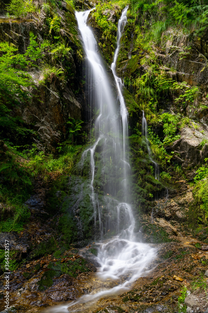 view of the waterfalls in Fahl in the Black Forest region of Germany in summer view of the waterfalls in Fahl in the Black Forest region of Germany in summer