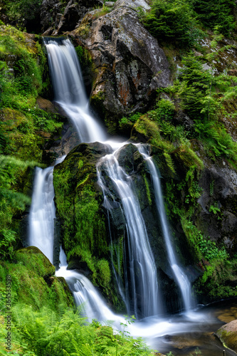 Fototapeta Naklejka Na Ścianę i Meble -  view of the waterfalls in Triberg in the Black Forest region of Germany in summer