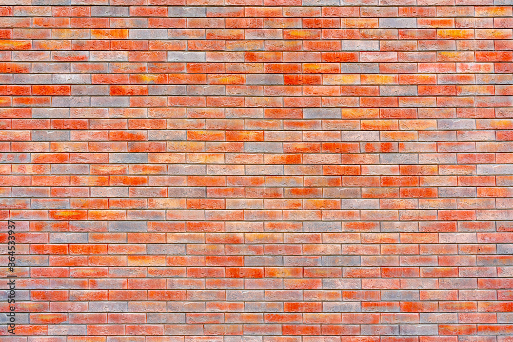 Naklejka premium Red brick wall. Loft interior design. Architectural background.