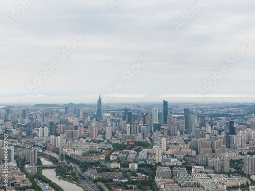 Obraz na płótnie aerial view of city w salonie