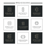 Letter E Elegant Logo. Text E Icon design Template