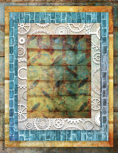 vintage frame with pattern