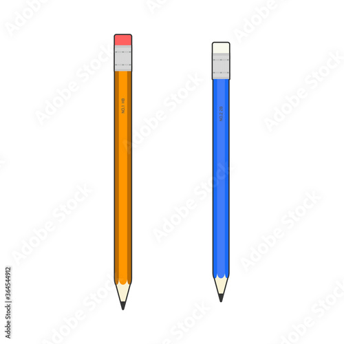 Back to school pencil set, Pencil illustration vector.