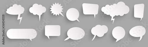 sticker speech bubbles with shadow