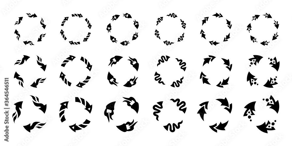 Abstract set of arrow recycle