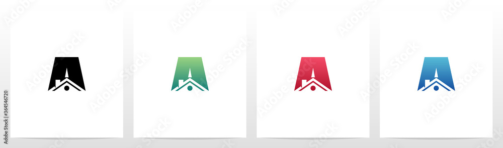 House Roof On Letter Logo Design A House Roof On Letter Logo Design A