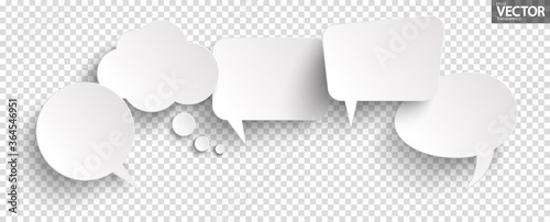 sticker speech bubbles with shadow