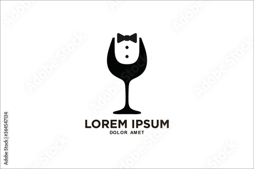 Cocktail party logo template design. symbol illustration.