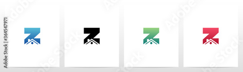 House Roof On Letter Logo Design Z