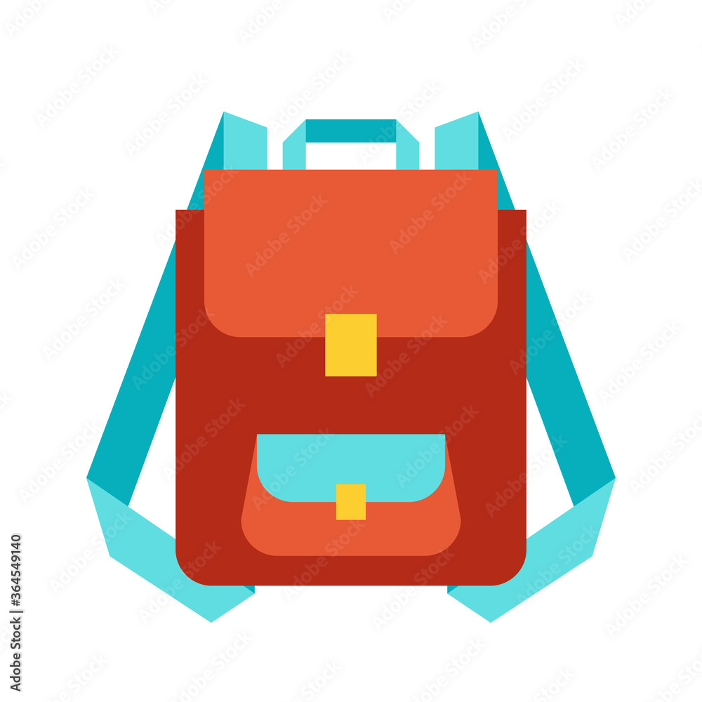 Stylized illustration of backpack. Stylized illustration of backpack.