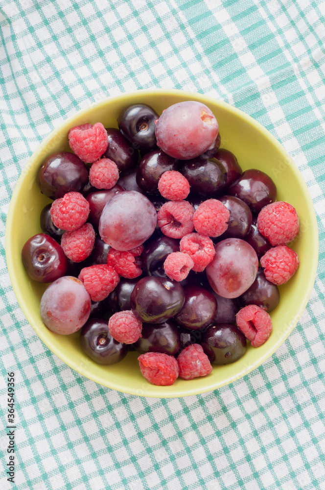 straberries and cherry straberries and cherry