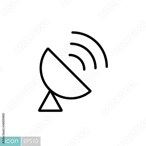 Sputnik antenna vector icon. Navigation sign