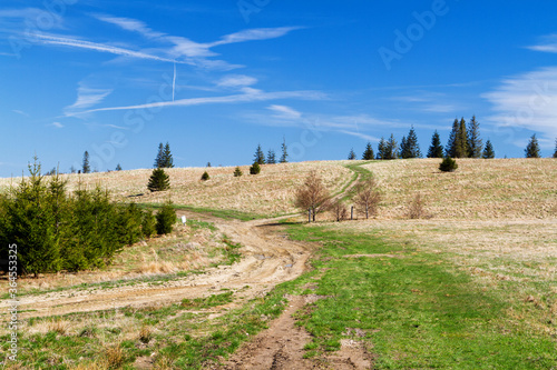 Fototapeta Naklejka Na Ścianę i Meble -  Mountain landscape in Beskid Zywiecki, Poland