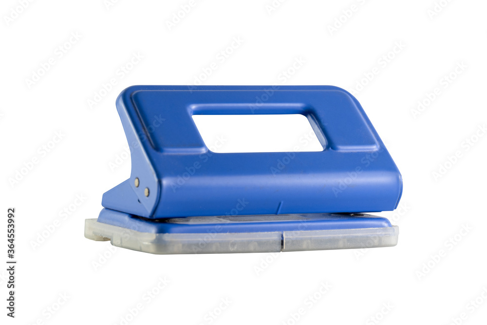 Hole Puncher blue color isolated on white background Hole Puncher blue color isolated on white background