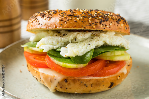Homemade Healthy Eggwhite Bagel Sandwich