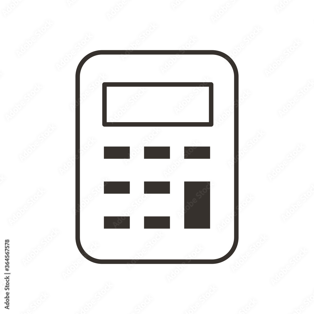 calculator tool line style icon vector design