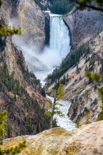 Amazing waterfalls in Yellowstone National Park  Wyoming