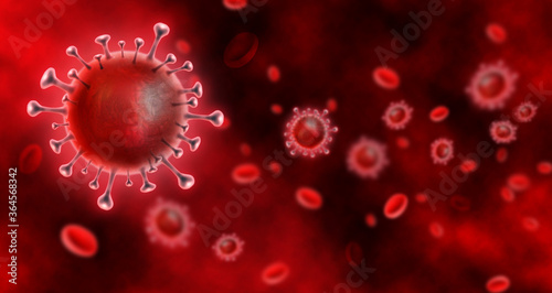 Coronavirus 2019-nCov novel coronavirus covid-19, dangerous asian flu, microscope virus close up.