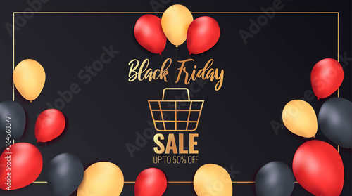 Promo sale flyer for Black friday. Shopping, Clothing store, Supermarket, Order online, Sale concept. Vector illustration for poster, banner, flyer, advertising, promo, commercial.