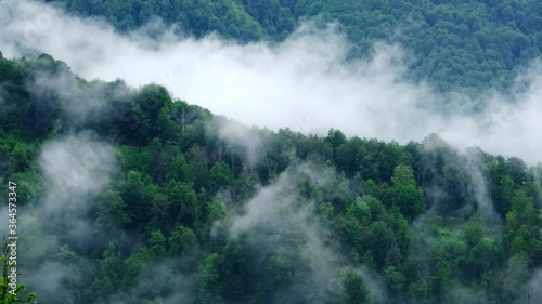 Mountain landscape timelapse moving clouds