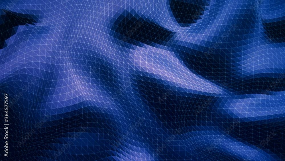 Blue low poly cloth surface retro future background loop
