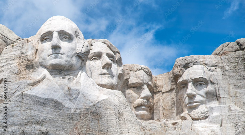 Famous Landmark and Sculpture - Mount Rushmore National Monument, near Keystone, South Dakota - USA