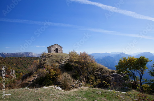 The chapel Saint-Michel de Cousson in the mountains of Digne les Bains, France
