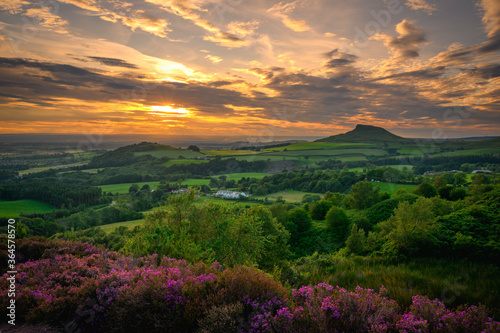 Sunset over Roseberry Topping, North Yorkshire photo