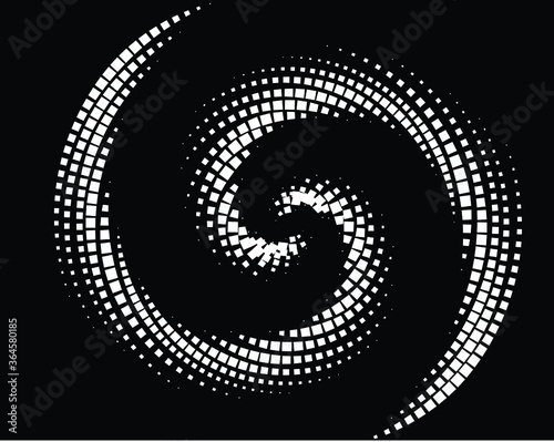  Lines in Circle Form . Spiral Vector Illustration .Technology round Logo . Design element . Abstract Geometric shape