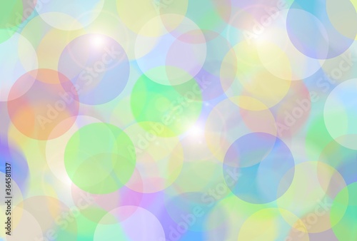 Sueños hechos realidad con círculos mágicos de colores, brillos y destellos photo