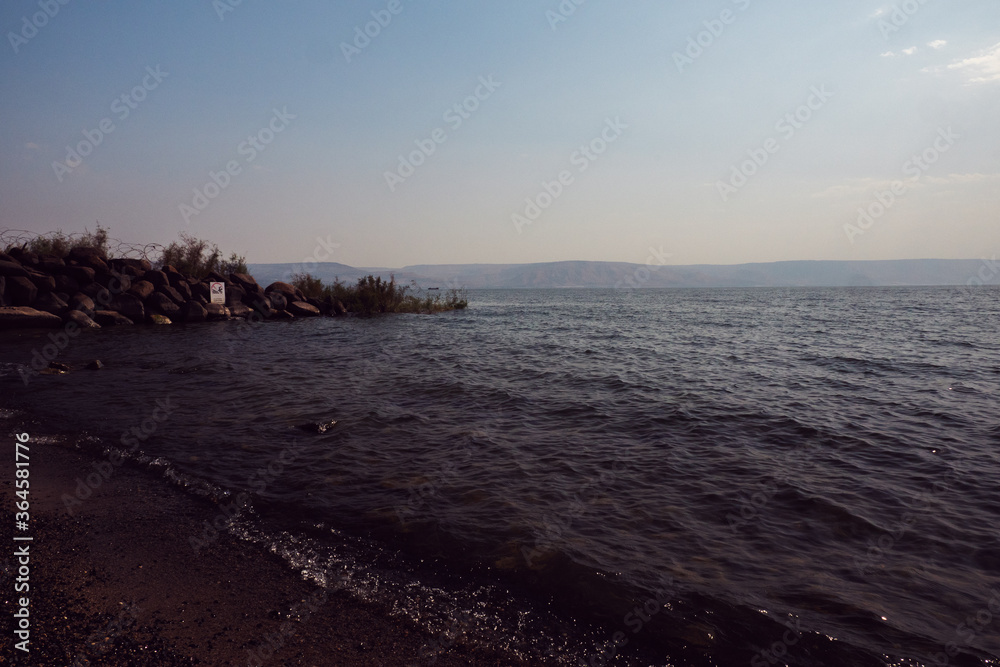 Beautiful beach, Galilee Israel.