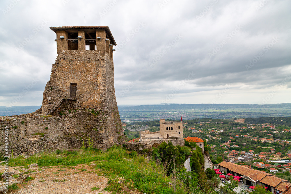 Medieval remains of Kruje Castle in Albania Medieval remains of Kruje Castle in Albania