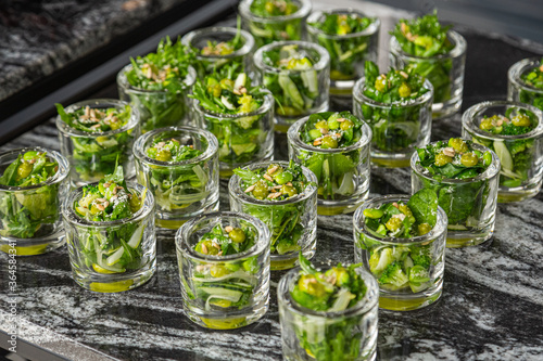 Catering, set table with delicious snacks, buffet