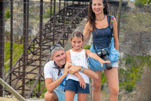 Family of photographers enjoy visit to a outdoor park